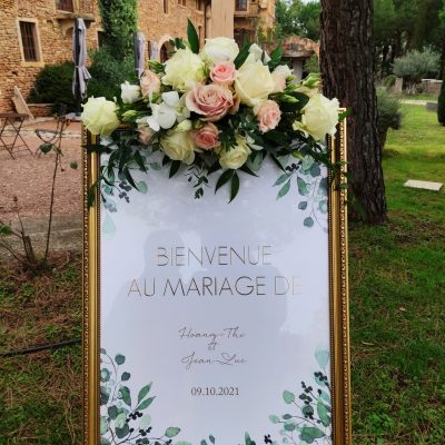décoration de panneau de bienvenue